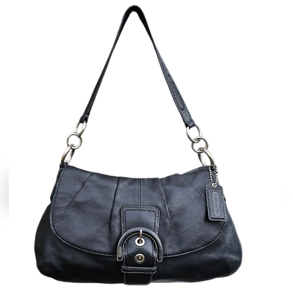 Coach Black Leather Shoulder Bag
